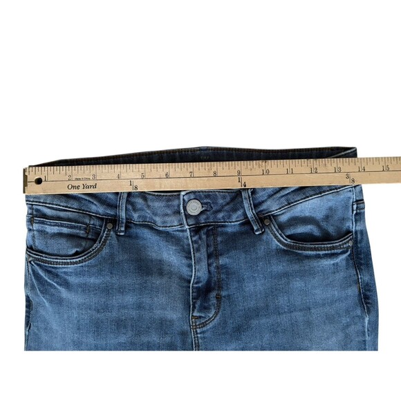 White House Black Market The Straight Crop Jeans Women's Size 4 Raw Hem Midrise - Picture 6 of 13